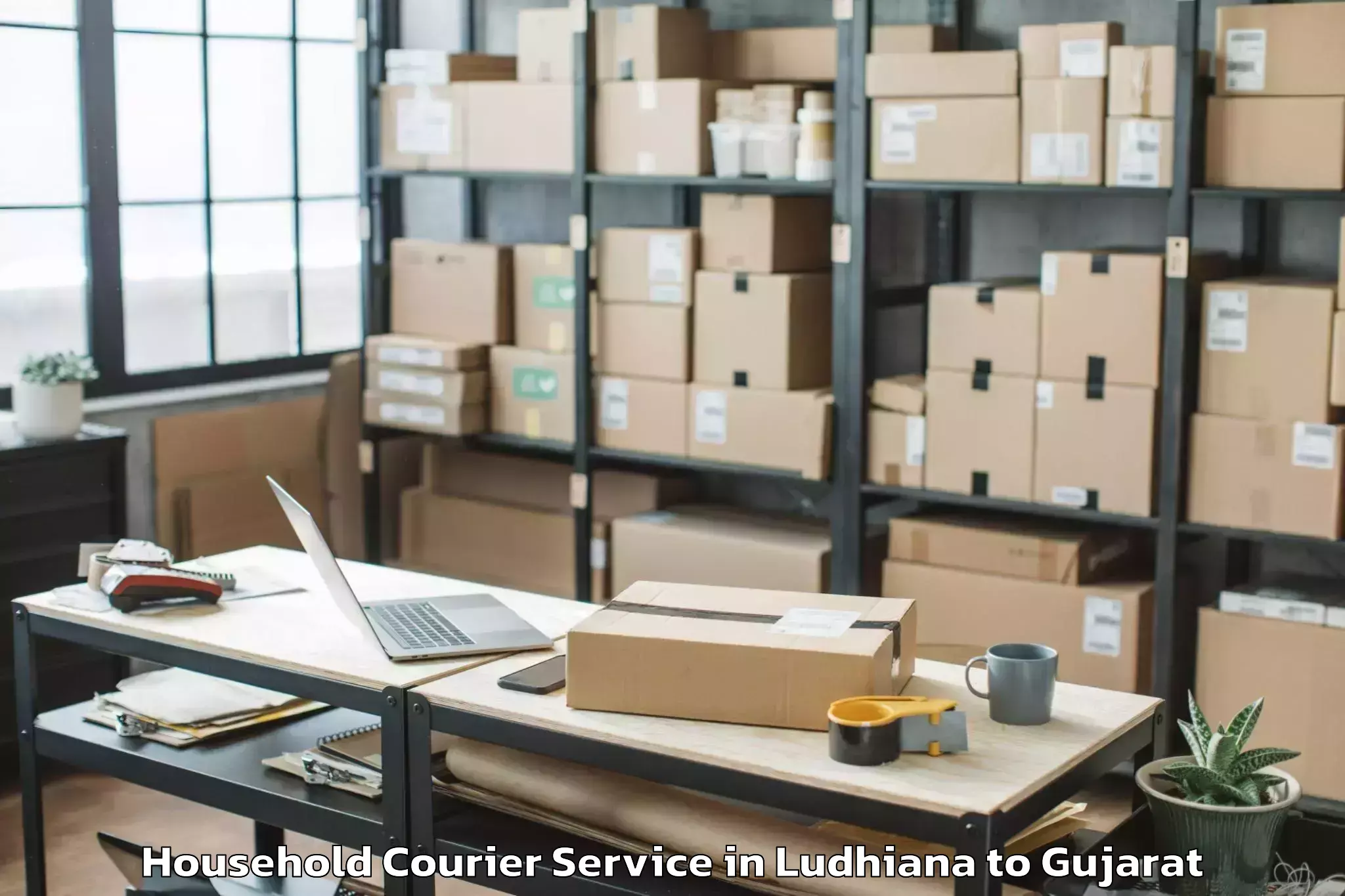 Ludhiana to Indus University Ahmedabad Household Courier Booking